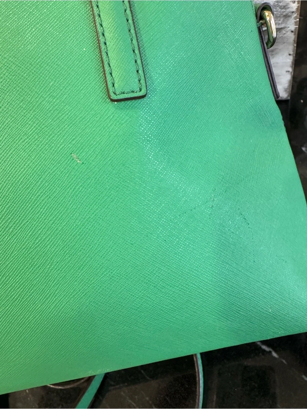 💚Kate Spade Cedar Street Maise Satchel Green Saffiano Leather Crossbody